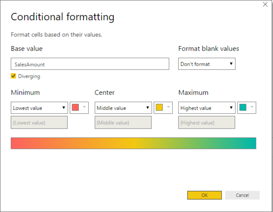 Add format. Conditional formatting. Power bi desktop. Power bi Matrix as Table. Condition formating.